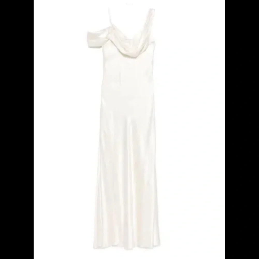 Reformation Ronda Silk Dress in Ivory - Picture 7 of 9